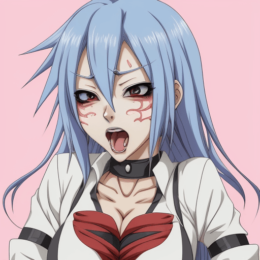 AI generated: An anime character doing an ahegao face
