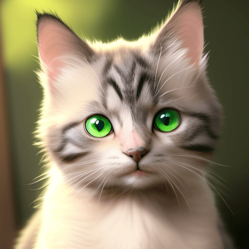 AI generated: A very beautiful cat very cute ,with green eyes 