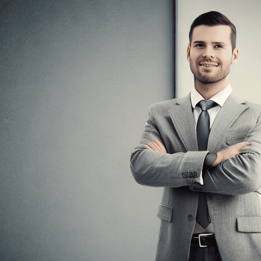 AI generated: A business man with crossed hand