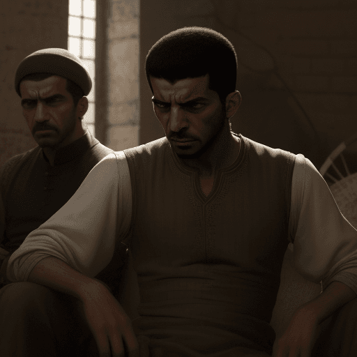 AI generated:  man named tadlaoui is angry distrubed spiteful and cruel to ali ali has 14 years old the owner of t...