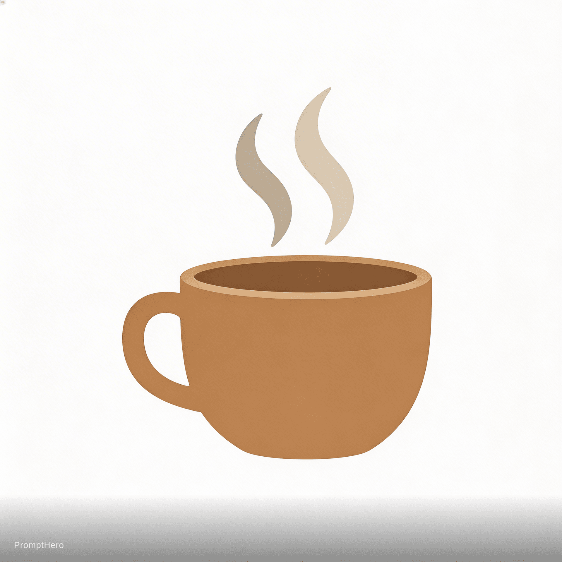 AI generated: Artisan coffee shop, steaming cup, earth tones, cozy and warm feeling
