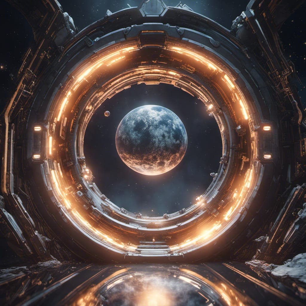 AI generated: space portal to another dimension, unreal engine 5, 8k resolution, trending on artstation, octane re...