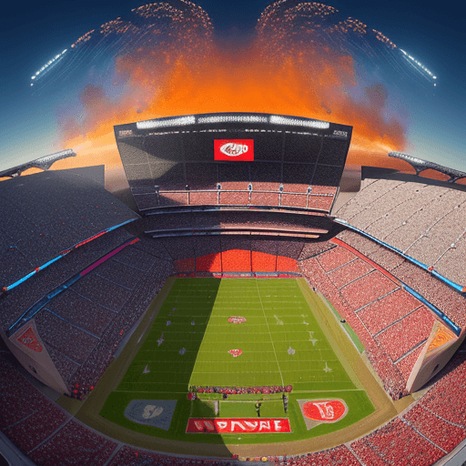 AI generated: Create a stunning digital artwork capturing the vibrant energy of the 2024 KC Arrowhead Stadium. You...