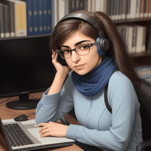 AI generated: Fatemeh Sadat Masoumi, the computer science graduate student, has a warm and welcoming appearance th...