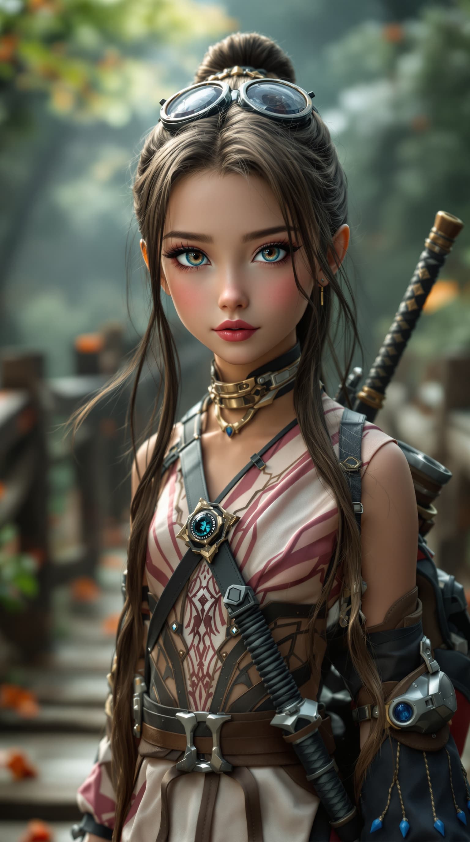 AI generated: A professional photograph showcasing the world's most beautiful second-grade girl, captured in a hig...