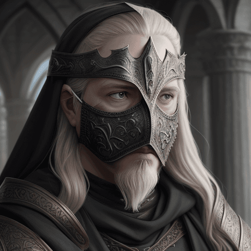 AI generated: Photo of a ultra realistic , balduin the kingdom of heaven, hyperrealistic,mask, color,

