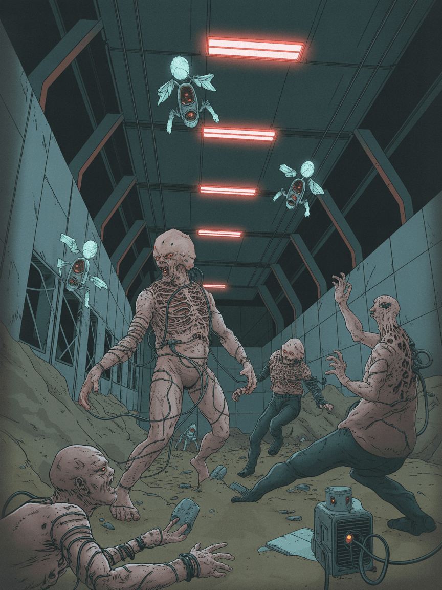 AI generated: Amid the chaos in the ruined Chernobyl Nuclear Station, Hours after a mysterious second explosion in...