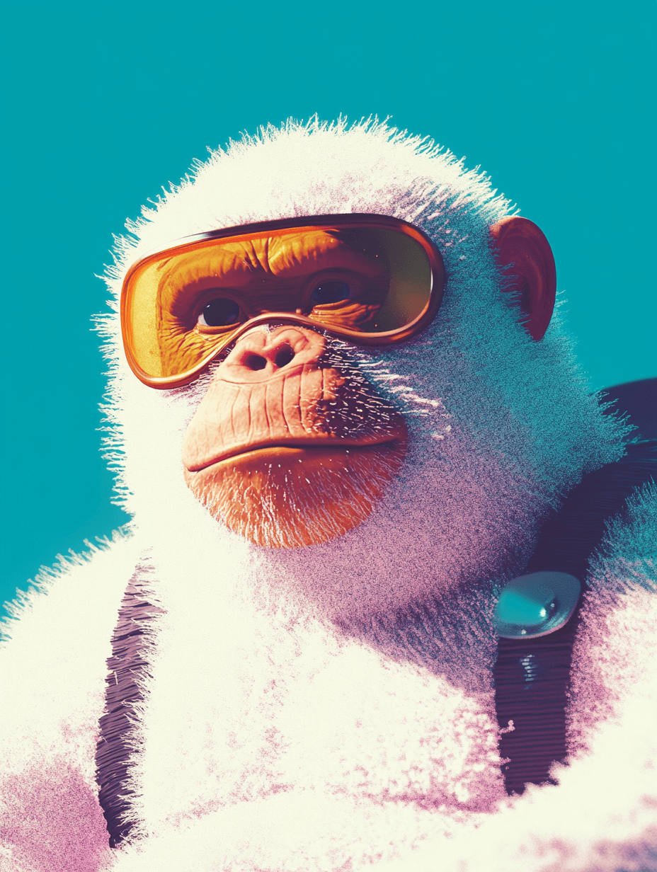 AI generated: snowmonkey, space --ar 3:4 --personalize usgl832 --v 6.1