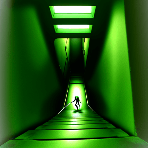 AI generated: crawling passage small height scary