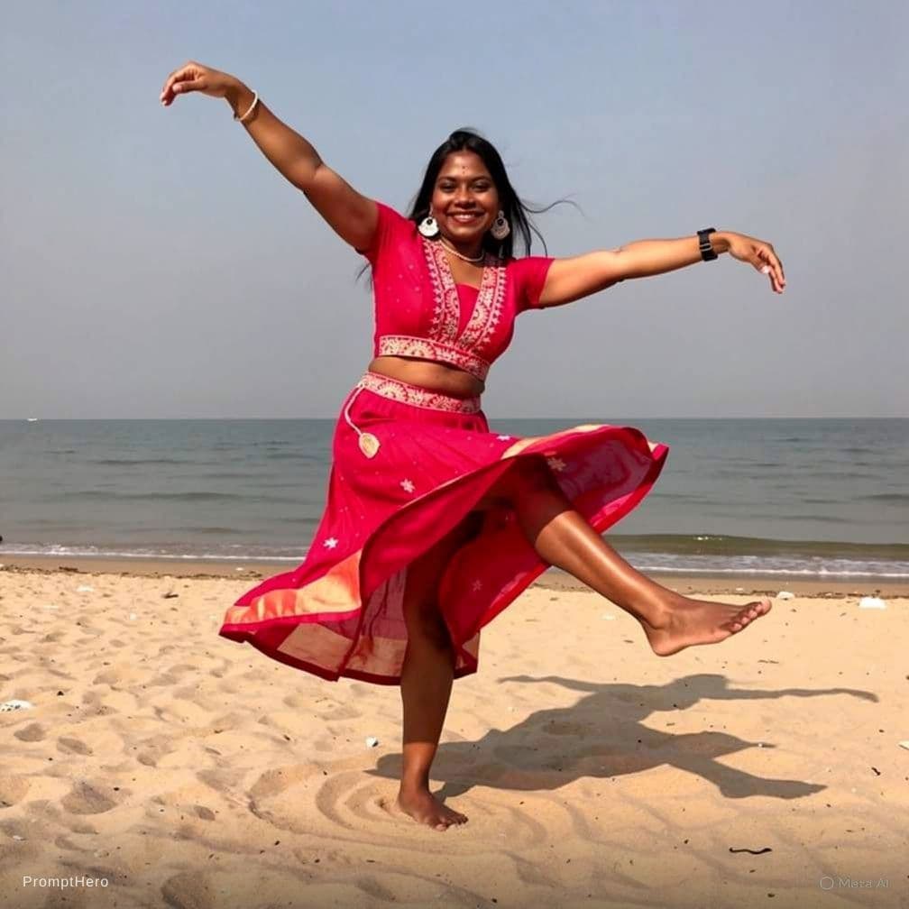 AI generated: she dance with super sexy dance  in pikini so lustfull