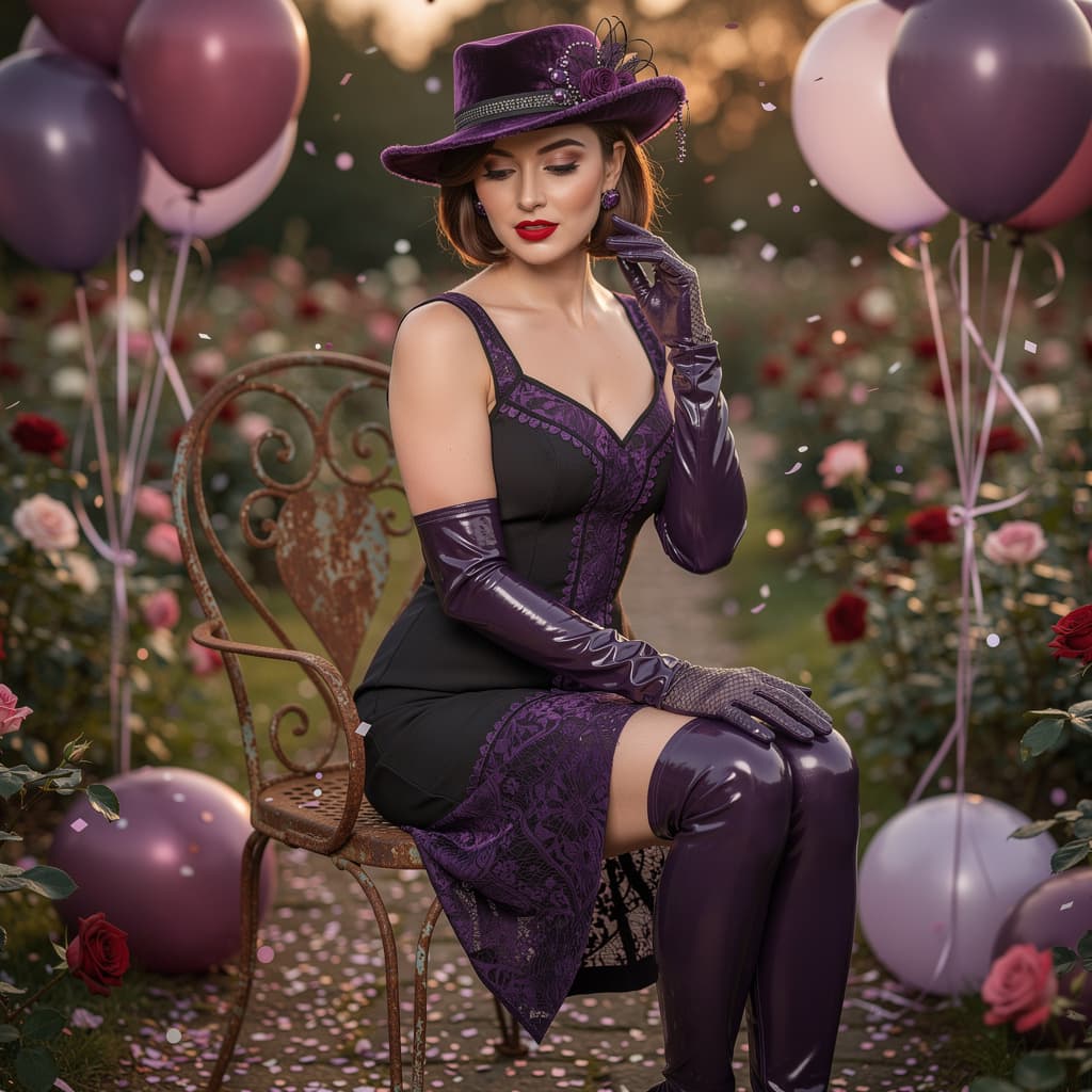 AI generated: Professional funny photography:, an erotic full body shot in a very glamorous ambiente,a sweet, matu...