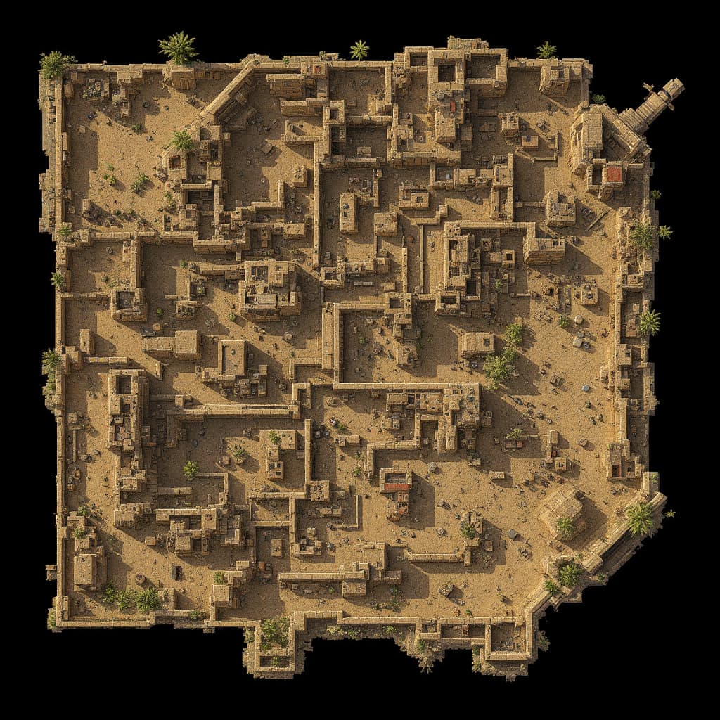 AI generated: counter strike 2 map in the style of dust 2



