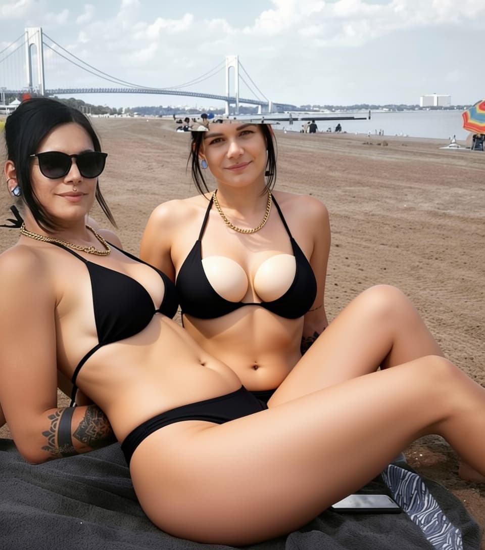 AI generated: The motive is more busty, she has aesthetic breast implants, also the body is more toned, the stomac...