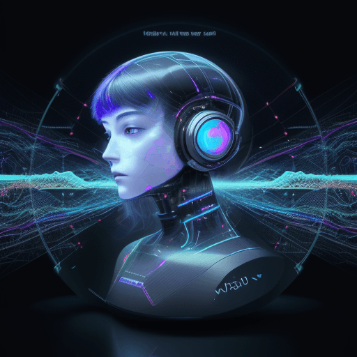 AI generated: digital art, hologram, bigdata, high technology, sound wave, digital landscape, neural network, Huma...