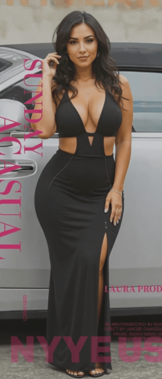AI generated: Beautiful Curvy body. Voluptuous curvaceous tall woman. Pony tail. Objectively beautiful. Exotically...