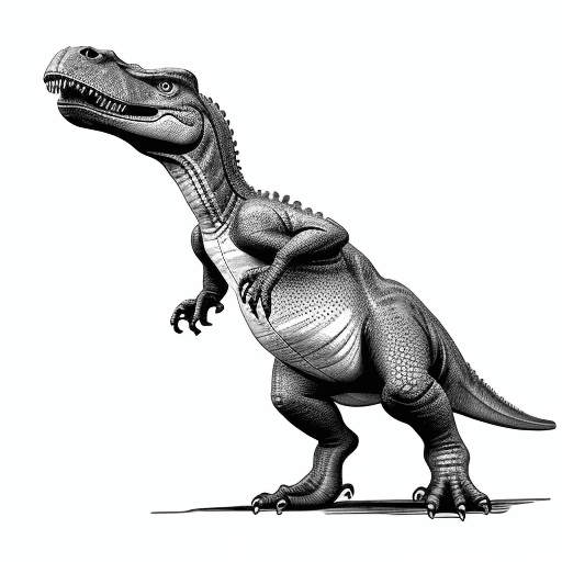 AI generated: dinosaur line drawing