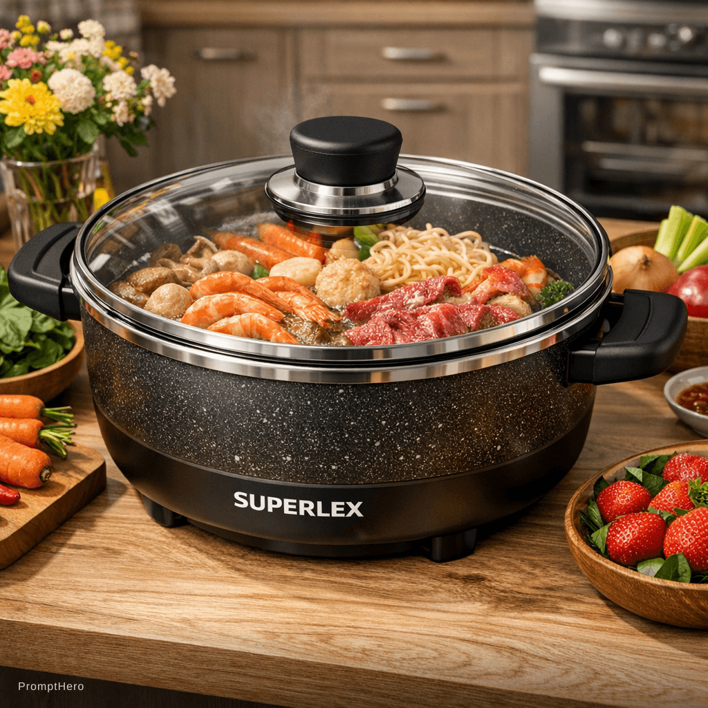 AI generated: The product above is rendered in hyper-realistic commercial lifestyle photography, featuring a 45° h...