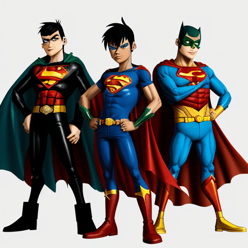 AI generated: THE GORILLAZ AS THE JUSTICE LEAGUE
