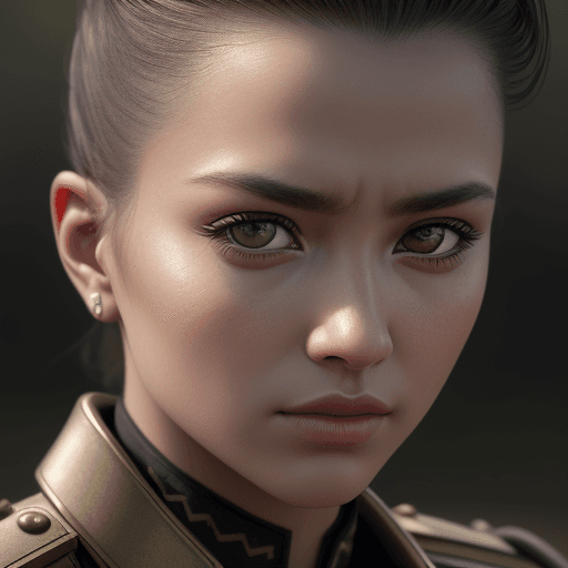 AI generated: close-up of a stunning Army, ultra-realistic, portrait, shot on a Sony A7III, high quality --ar 35:6...