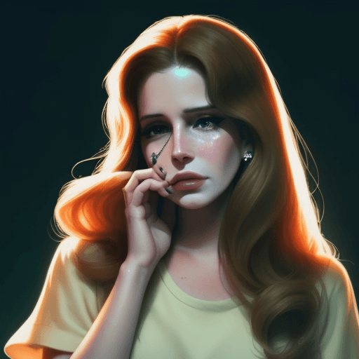 AI generated: lana del ray crying 