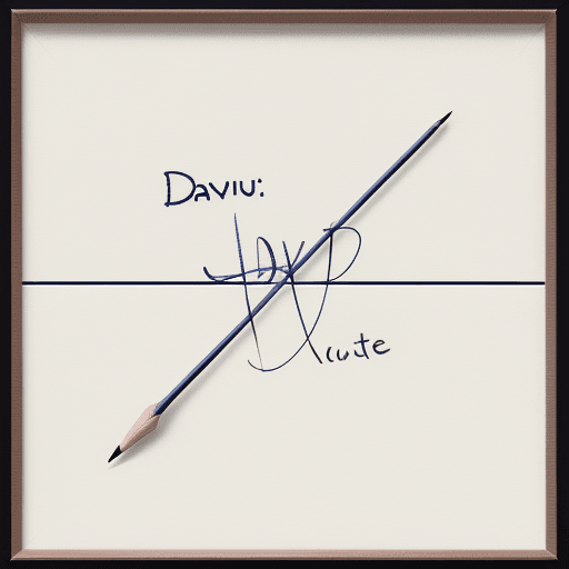 AI generated: pencil signature with the name "Davaudet" with a "V" inside the "D"