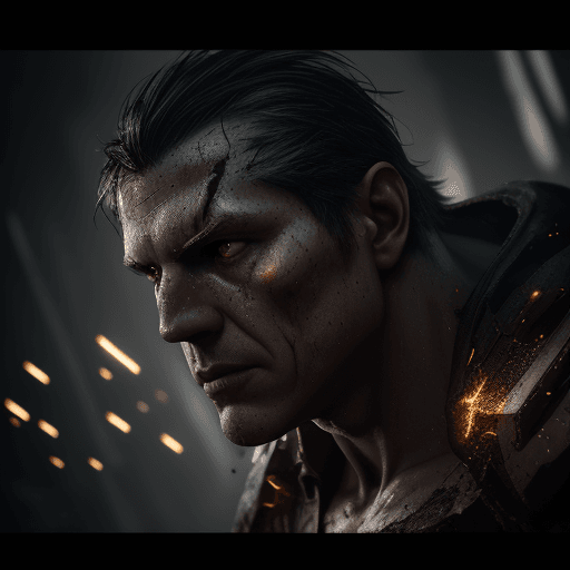 AI generated: Risen from the ashes, sparks, 8k, hdwomangat, contour light, high contrast, depth of field, ultra de...