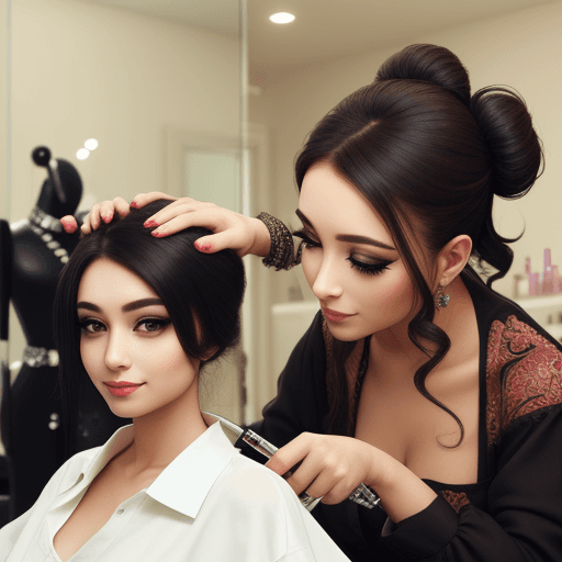AI generated: successful beautician
