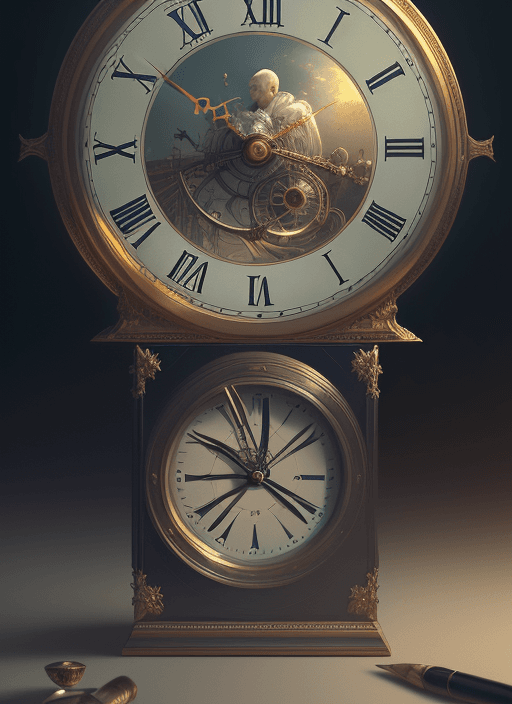 AI generated: Image of a clock or alarm clock screen emphasizing the importance of sleep time., a clock that's dys...