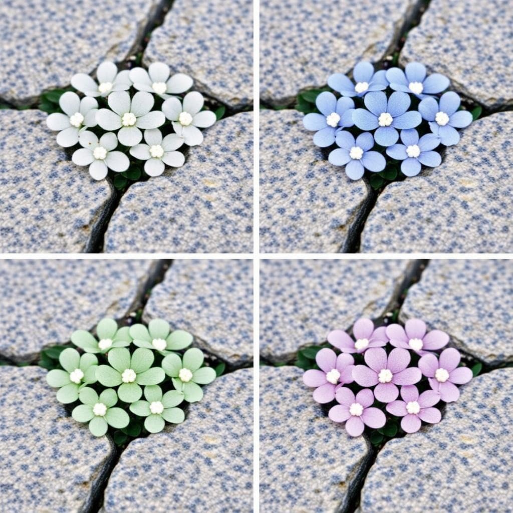 AI generated: make the center of the flowers white