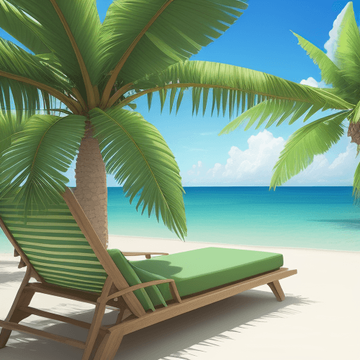 AI generated: Green Summer design with palmtrees 