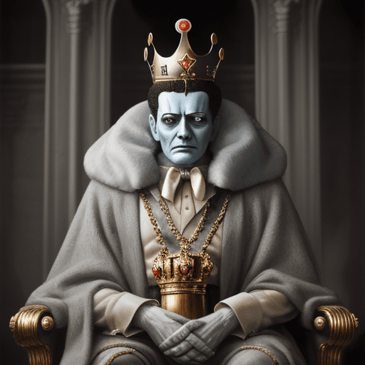 AI generated: Frankstein as king 