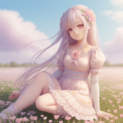 AI generated: The Fullbody captivating artwork of adorable romance manga character, Half tone cute, lovestruck exp...