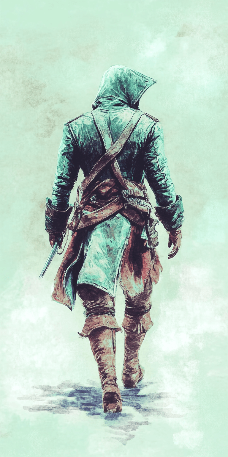 AI generated: highly detailed illustration, Assassins Creed, in the style of Playstation, photorealistic, game des...
