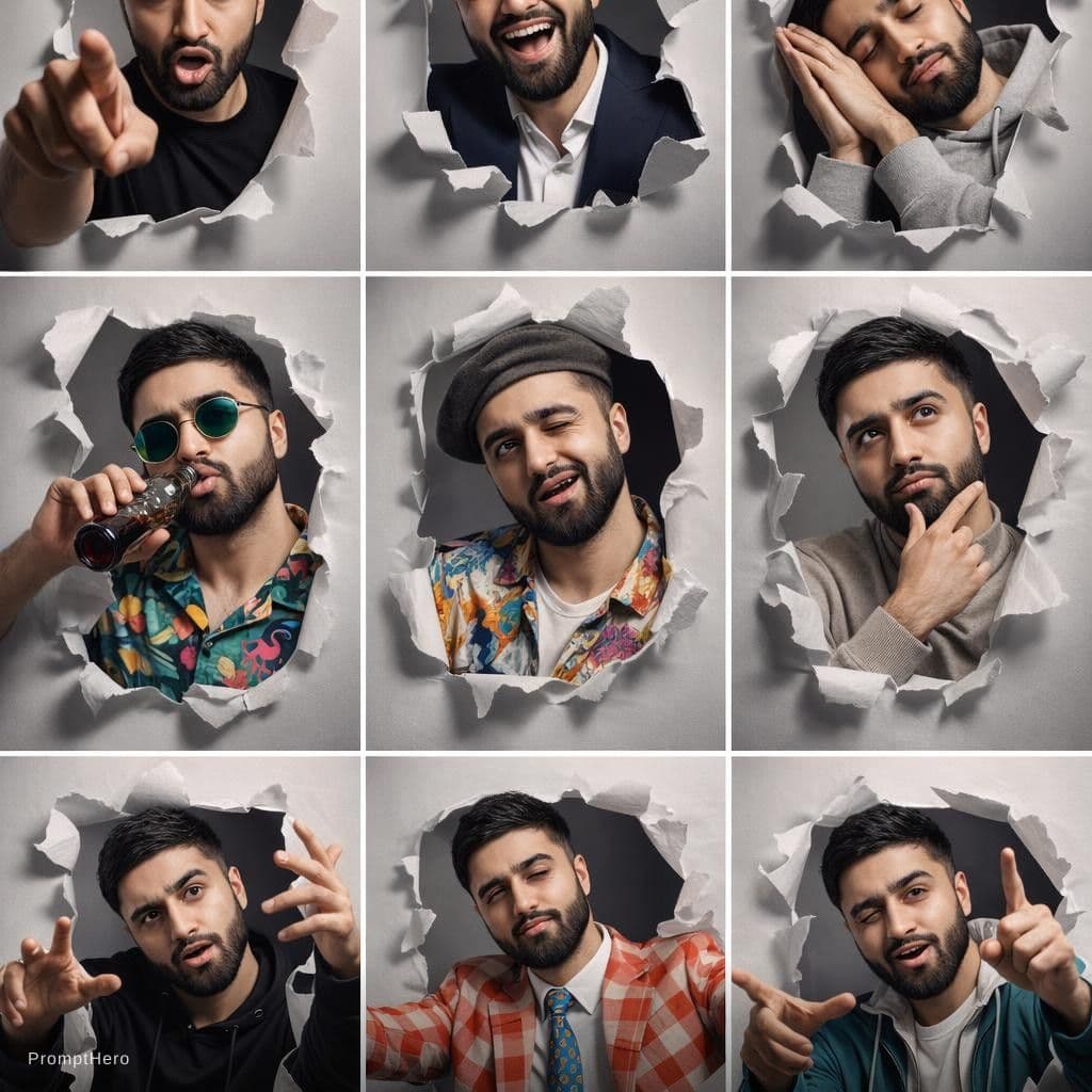AI generated: It is so zoom it make zoom out
Generate a hyper-realistic, 9:16 studio-style collage featuring an ad...