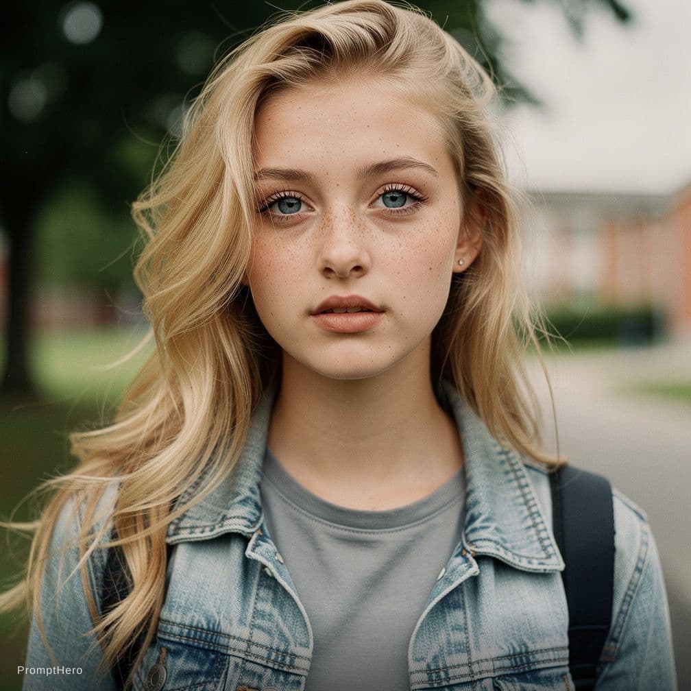 AI generated: Lexie, an 18 year old High School student, an exact same identical Scandinavian hottie, exact same i...
