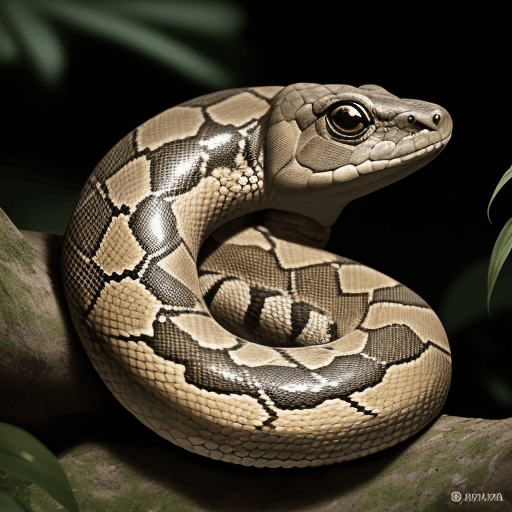 AI generated: quiero una imagen de una serpiente que revela un secreto muy valioso