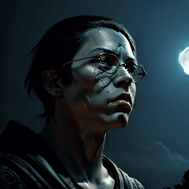 AI generated: Photo of a thief, stealing eyesight from his victims,  dramatic light, moonlight, cinematic lighting...