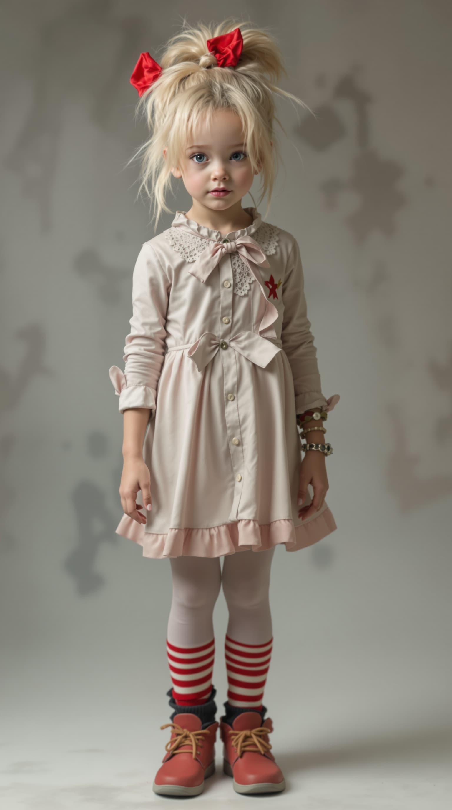 AI generated: A hyper-realistic depiction of eleven year old Cameron Seely, cosplayer as Cindy Lu 















...