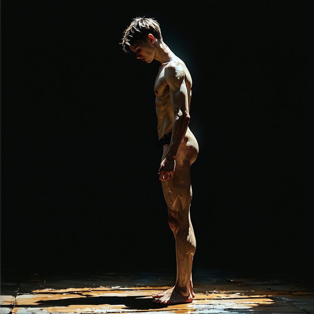 AI generated: Photo of a ultra realistic naked boy fucking naked girl, dramatic light, cinematic lighting, battere...
