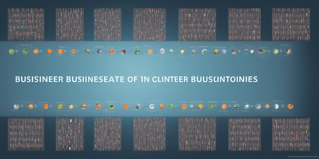 AI generated: Create an image of different types of organizations clustered around a business initiative in the mi...