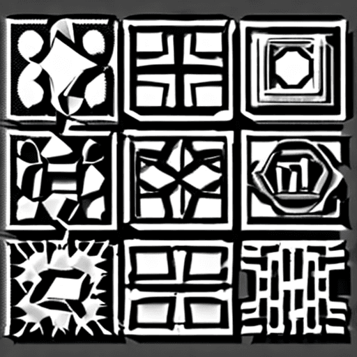 AI generated: monochrome abstract dark 3d shape 