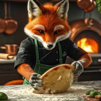 AI generated video: Generate 5 more detailed prompts like this for 5 different animals cooking popular dishes. Generate ...