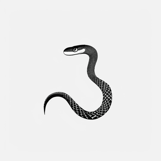 AI generated: A minimalist abstract sketch of a snake --ar 1:2 --stylize 750 --v 6