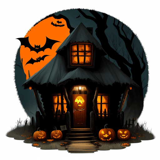 AI generated: Halloween cabin in the woods