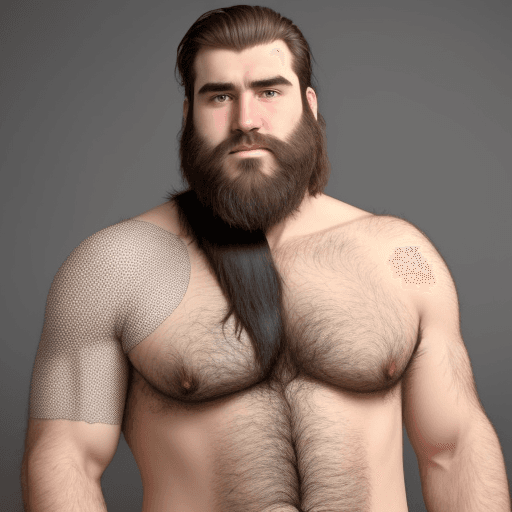 AI generated: A man has too many body hair