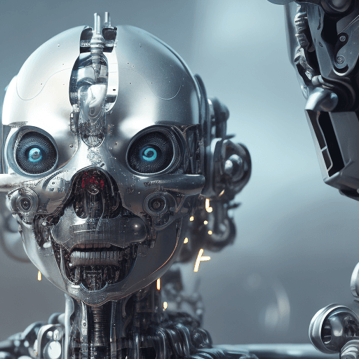AI generated: cyborg body, complex cinematography, dynamic lighting, sharp focus, epic cinematic scene, biomechani...