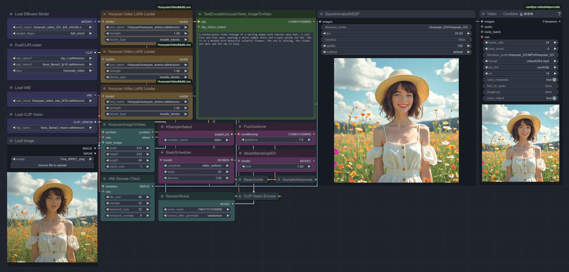 Simple Hunyuan Image to Video Workflow