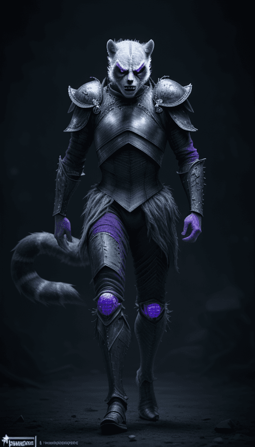 AI generated: a photo of 8k ultra realistic scary demon, Night King, rocket racoon
 stempunk Game of thrones, full...