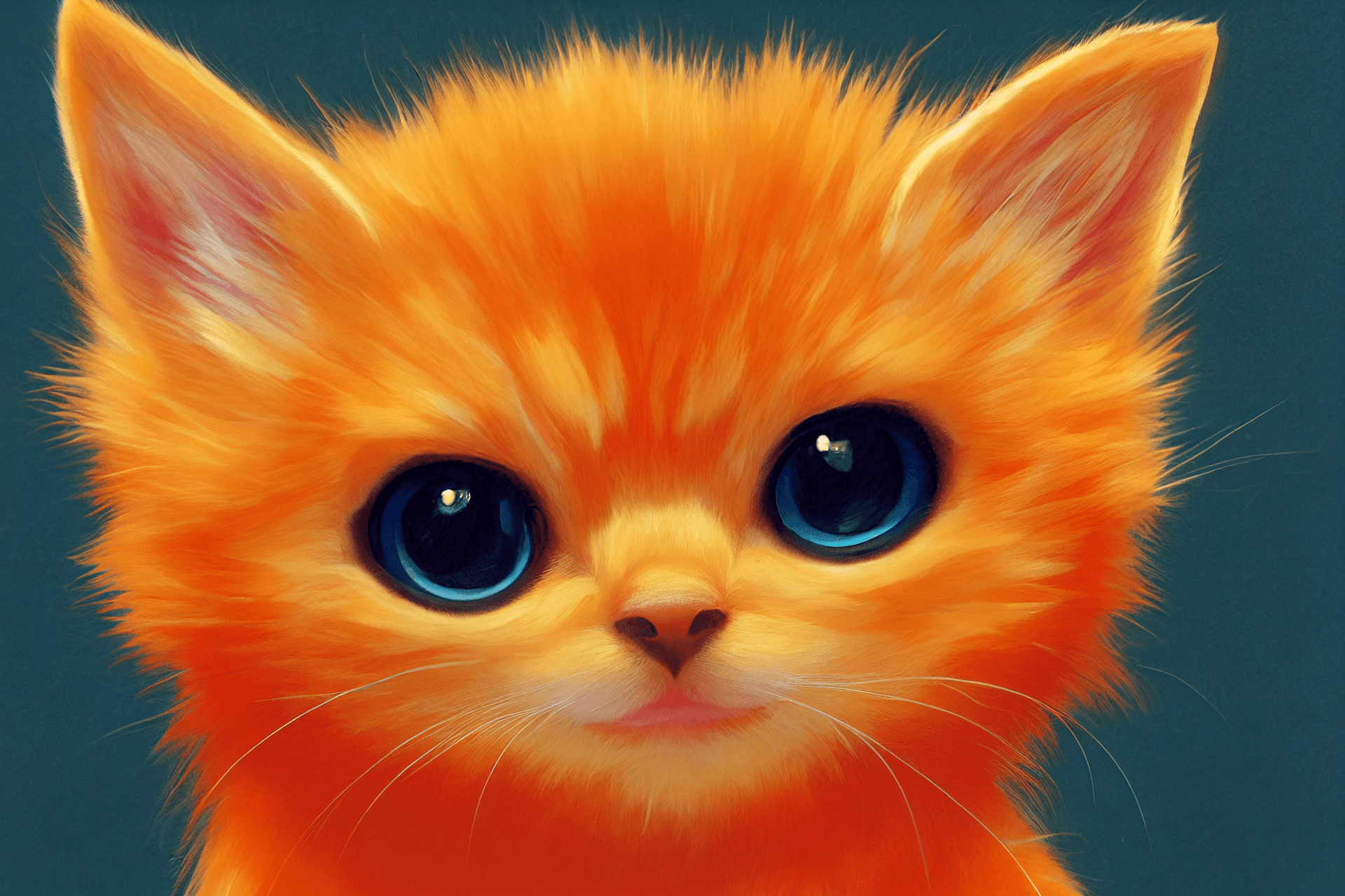 AI generated: An orange fur kitten