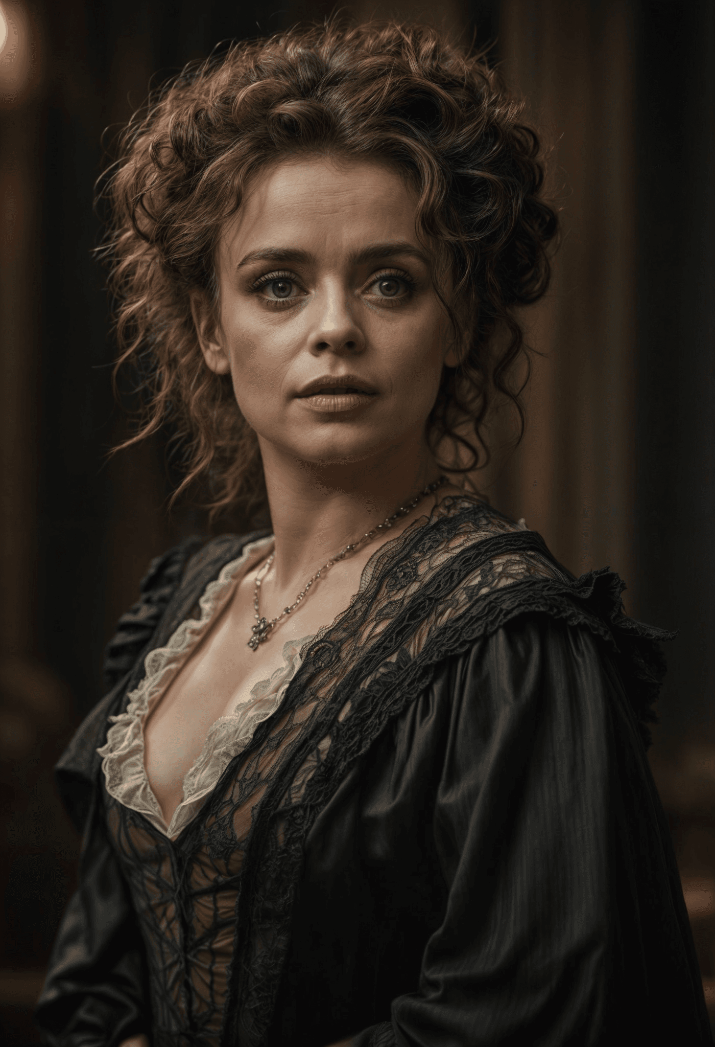 AI generated: Helena Bonham Carter is Bellatrix Lestrange,very high detailed,intricate details,8 k image